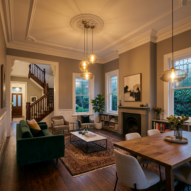 Renovated Victorian heritage home interior